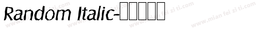 Random Italic字体转换